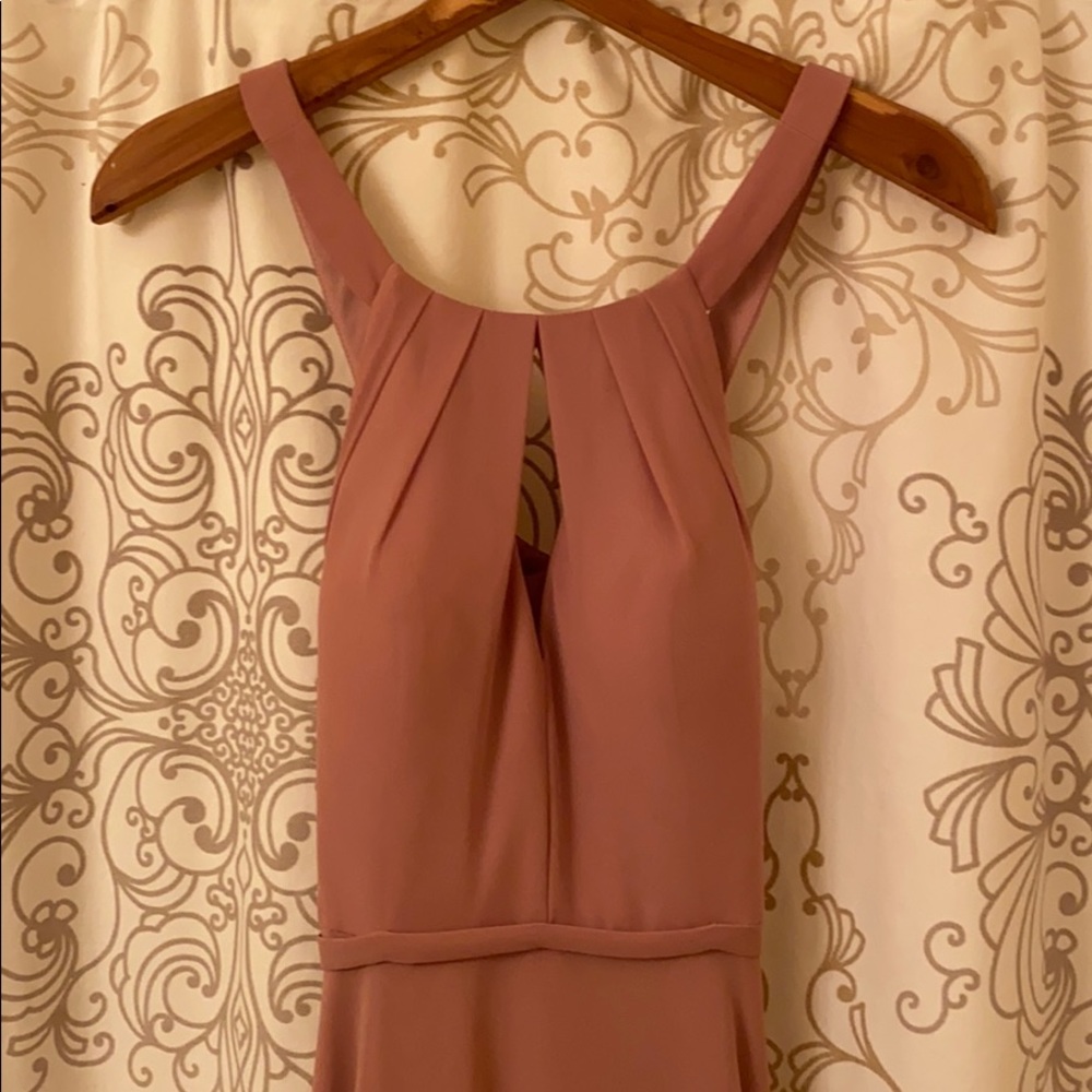 Rose blush keyhole bridesmaid dress size 4